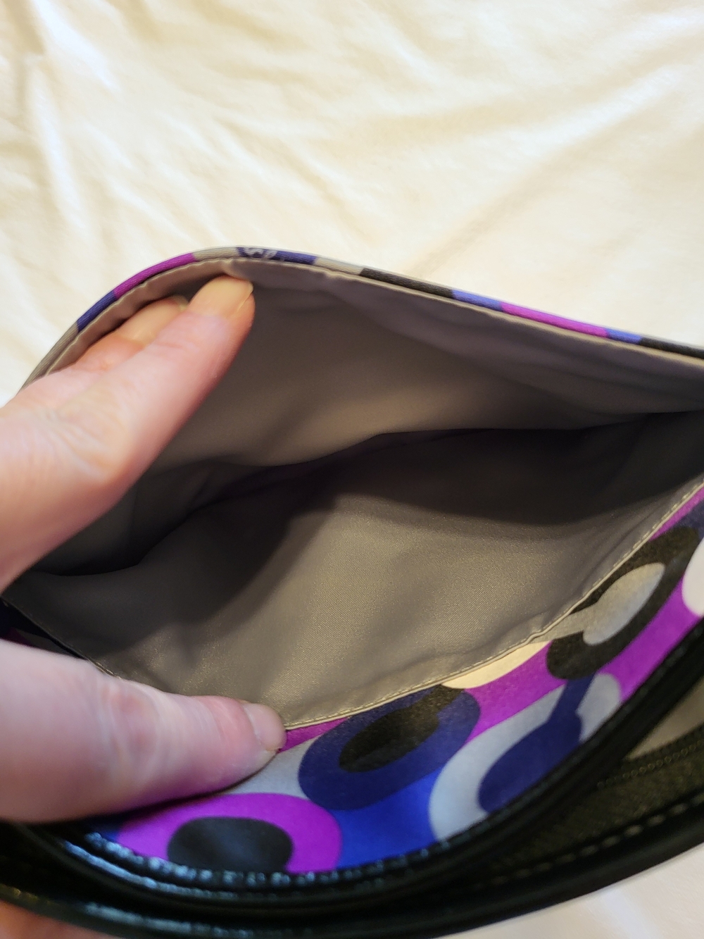 Coach Purple & Black Patterned Crossbody Bag - Picture 10 of 12